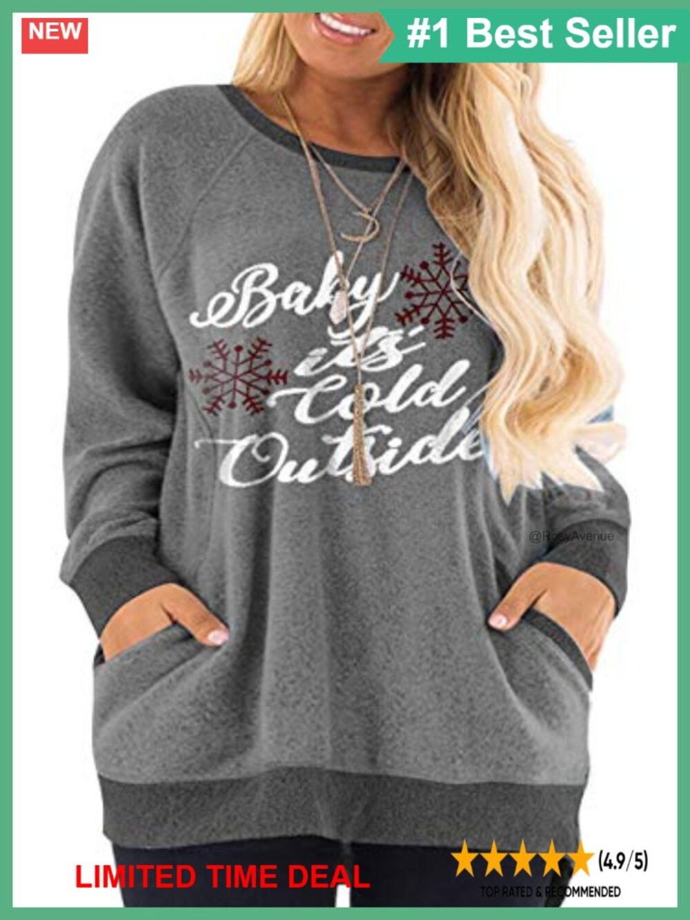 Women's Plus Size Christmas Color Block Sweatshirt Long Sleeve Pocket Pullover